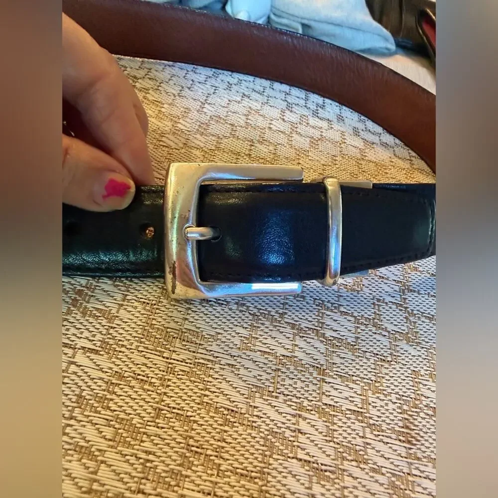 Brighton Men’s reversible belt leather sz 42